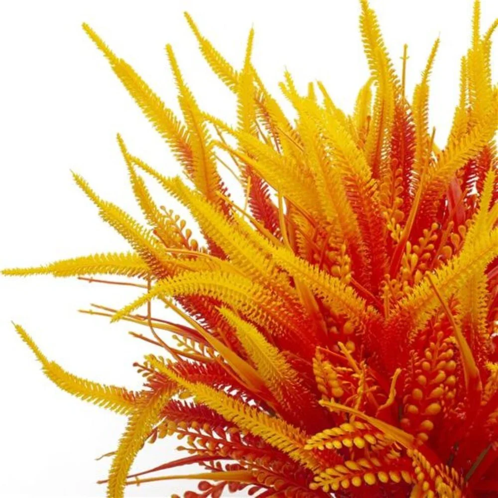 10 Bundles Artificial Fall Flowers for Outdoors Fake Plants UV Resistant Plastic